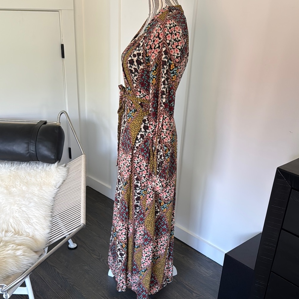 The Upside Multicolor Patchwork Wrap Dress - Nwot… - image 2